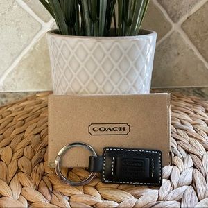 NIB Coach Keychain (Black Leather)